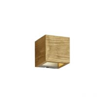 Trio Brad Vintage 11cm Up & Down Wall Lamp Wood coloured 3000K
