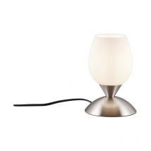 Reality Leuchten - Trio Cup Ii Modern Table Lamp Nickel Matt, Glass Shade
