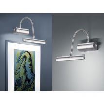 Flexible led Wandleuchte / Bilderleuchte curtis Silber matt, Drehdimmer
