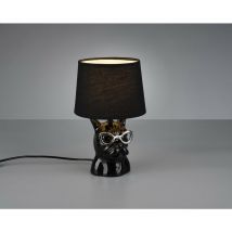 Defibrico - Trio Dosy Modern Table Lamp with Round Tapered Shade Black