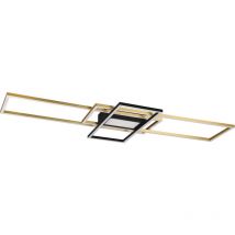 Plafoniera, Irvine incl. 1 x LED,SMD,60,0 Watt,3000-6500K,7100 Lm. Finitura: Metallo, Ottone satinato L:105,0cm, L:42,0cm, A:6,5cm Comando a distanza