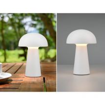 Akku Outdoor Tischlampe LENNON ohne Kabel, Weiß, Höhe 21cm