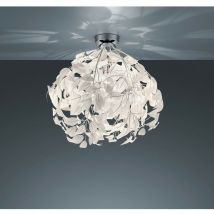 Trio Leavy Modern Semi Flush Ceiling Light Chrome