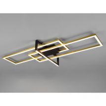 Defibrico - Trio Led Deckenleuchte Salinas Schwarz, Gold, Switch Dimmer Deckenleuchte