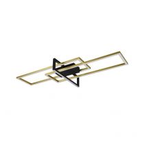 Defibrico - Trio led Deckenleuchte Salinas schwarz, gold, Switch Dimmer Deckenleuchte