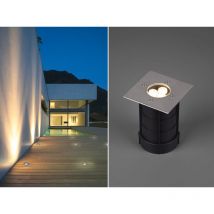 Bodeneinbauspot belaja eckig Edelstahl 11cm IP65 - Bodenstrahler für Einfahrt