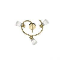 Leuchten plafonnier led ''levisto en laiton mat/verre d'albâtre blanc 871090308 - Trio