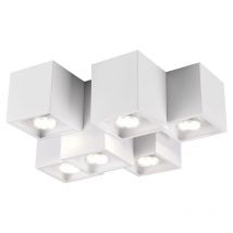 Plafoniera Soffitto Interno 6 Cubi Bianchi Moderni GU10 5W Fernando gd Trio