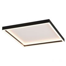Trio lighting plafonnier led carré série rotonda 20w 3000k noir mat - r64502932