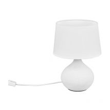 Trio Martin Modern Table Lamp with Round Tapered Shade White