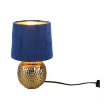 Defibrico - Trio Sophia Modern Table Lamp with Round Tapered Shade Gold Blue Shade