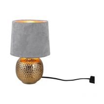 Defibrico - Trio Sophia Modern Table Lamp with Round Tapered Shade Gold Grey Shade