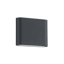 Trio - Thames Ii Modern 11cm 2 Light Outdoor Up Down Wall Lamp Anthracite 3000K IP54