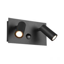 Trio - Tunga Modern 2 Light Outdoor Spotlight Anthracite 3000K IP54 with pir