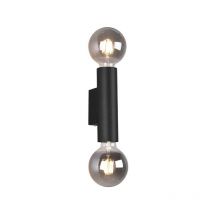 Trio Vannes Modern 2 Light Up & Down Wall Lamp Black Matt