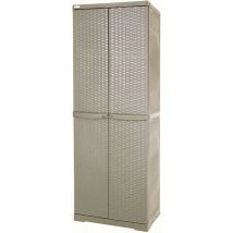 Armadio da esterno tortora cm 65X45X180H tutto piani - Trioplast