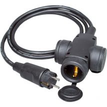 Kopp - Triple aereo bipolar h07rn-f 3g1,5mm² con clavija, 1,5m.