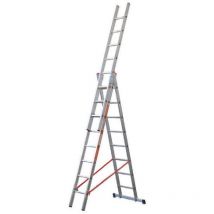 Gierre - Trade Shop - transformable dreifachleiter 3 elemente aus aluminium mit verlängerung oder bockmodul - 3 x 7 Trauben