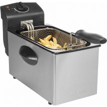 Friggitrice ad Immersione, 2000 w, 3 Litri, Acciaio Inossidabile, Argento/Nero - Tristar