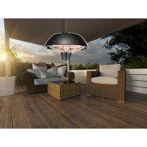 Tristar - Halogen Terrassen Deckenheizstrahler Schwarz 1500W 360 ̊ Wärmeabstrahlung IP34