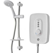 Triton - Danzi 10.5kW Electric Shower Bathroom Shower Head Kit Gloss White - White