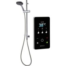 Triton Envi Wired Thermostatic Electric Shower 9.0kw Riser Rail Matt Silver