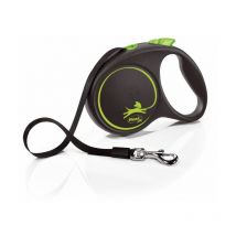 Laisse Black Design l Tape 5m black/ green Flexi FU32T5-251-S-CG