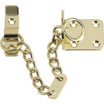 Türkette aus poliertem Messing, externer und interner Türbegrenzer für Holz- und UPVC-Türen, zusätzliche Sicherheit an der Vordertür für eine