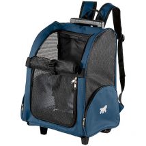 Trolley Cage de transport pour chats et petits chiens. Couleurs variées.. Variante small - Misure: 32 x 28 x h 51 cm - Bleu - Ferplast