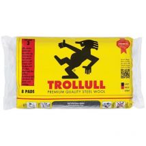 Trollull - TRL771234 Extra Large Steel Wool Pads Grade 3 Pack 8 TRO771234