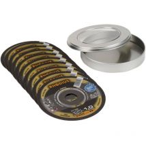 XT38 210747 Disco di taglio dritto 125 mm 10 pz. Acciaio inox, Acciaio - Rhodius