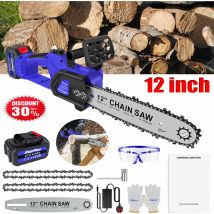 Tronçonneuse 12" coupe-bois Batterie Tronçonneuse électrique à main 4500W