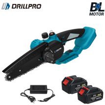 Tronçonneuse à batterie 21V, 15cm Tronçonneuse Brushless, Tronçonneuse 1300mAh, écran lcd - boite - 2 batteries et un chargeur, pour couper le bois
