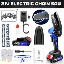 Dayplus - Tronçonneuse à batterie Mini tronçonneuse 4 pouces tronçonneuse manuelle avec accessoires de batterie