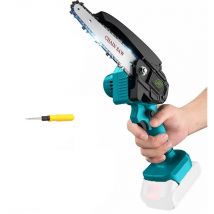 Mawiron - Tronçonneuse à batterie,Mini de tronçonneuse sans fil électrique de 6 pouces, scie à couteuse en bois puissante (pas de batterie),