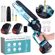 Tronçonneuse à métaux - avec batterie 8000 mAh, scie sans fil sans balais 900 w, hauteur de coupe maximale 20 cm - avec huileur automatique et