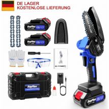 Dayplus - Tronçonneuse électrique à batterie 4 'tronçonneuse à main sans brosse pour la Coupe du bois