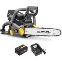 Gt Elec - Tronçonneuse sans fil à batterie, 40 v, guide 16 pouces + batterie 4 Ah + chargeur