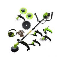 Kapotha - Débroussailleuse thermique professionnelle 7 en 1 raw - 52cc 2cv - barre fixe + 2 fils de Nylon cadeau
