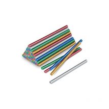 Juego de barras de pegamento termofusible brillante, 50 unidades (ø 7 mm) - Para pegar y decorar madera, plástico, textiles, cartón, papel, cerámica,