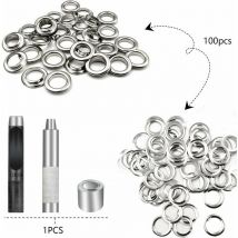 Trousse à Oeillets pour Bâche, Diamètre Intérieur 12mm, 100pcs, Ensembles Oeillets pour Toile Bâche, Chaussures, Vêtements, Chapeau