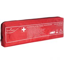Walser - Trousse de secours automobile rouge conforme à la norme din 13164:2022, y compris triangle de panne et gilet de sécurité