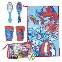 Trousse de toilette de Travel de The Avengers - Couleur Bleu - 23 x 15 x 8 cm - Grande capacité de Stockage - Fermeture de Zipper - Produit original