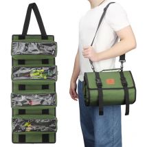 Gotrays - Trousse à outils d'électricien de type rouleau, sac d'insertion de fenêtre transparente, sac à outils en toile d'entretien épaissi