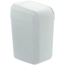 Troya 30l Kippdeckel-Mülleimer weiß – Denox – 350 x 280 x 530 mm – 30 Liter