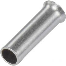 Tubetto terminale 1 x 6 mm² x 12 mm, non isolato, metallo Conrad Components 1091268, 100 pz.