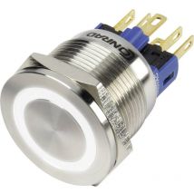 Tru components 1303050 GQ22S-11E/W/12V Pulsante antivandalo 250 v/ac 3 a 1x Off / (On) Momentaneo Bianco IP65 1 pz.