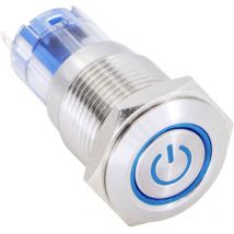 Tru components 1303022 LAS2GQF-11ET/B/12V/S/P Pulsante 48 v/dc 2 a 1 x On / (On) Momentaneo Blu IP65 1 pz.