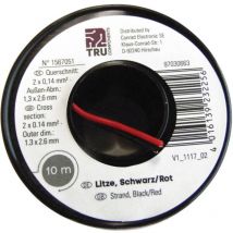 1567051 Cavo per cablaggi 2 x 0.14 mm² Nero, Rosso 10 m - Tru Components