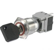 TRU COMPONENTS 704395 LAS1-BGQ-11Y/21 Commutateur à clé 250 V/AC 5 A 1 x Off/On 1 x 90 ° IP40 1 pc(s)